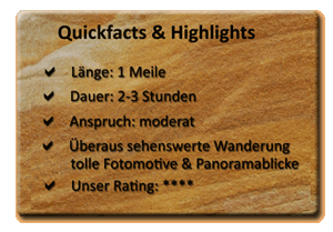Canyon Overlook Trail Quick Facts