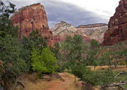 Die linke Kuppe ist Angels Landing