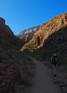 Devils Corkscrew am Bright Angel Trail August 2010