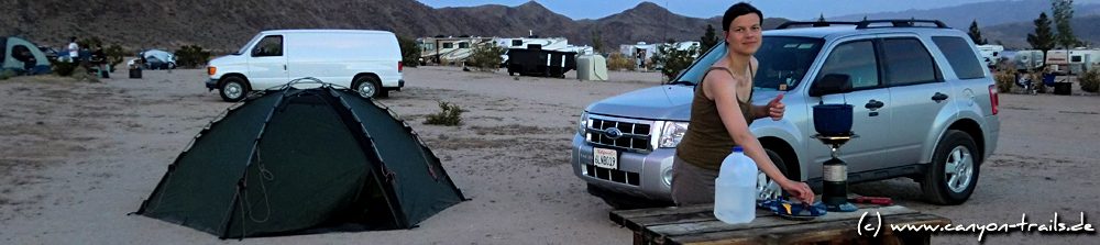 Camping, Indian Canyons, Palm Springs