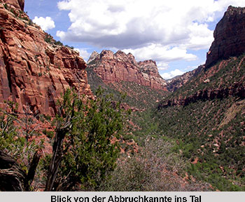 Blick ins Tal Richtung Subway (46kb)